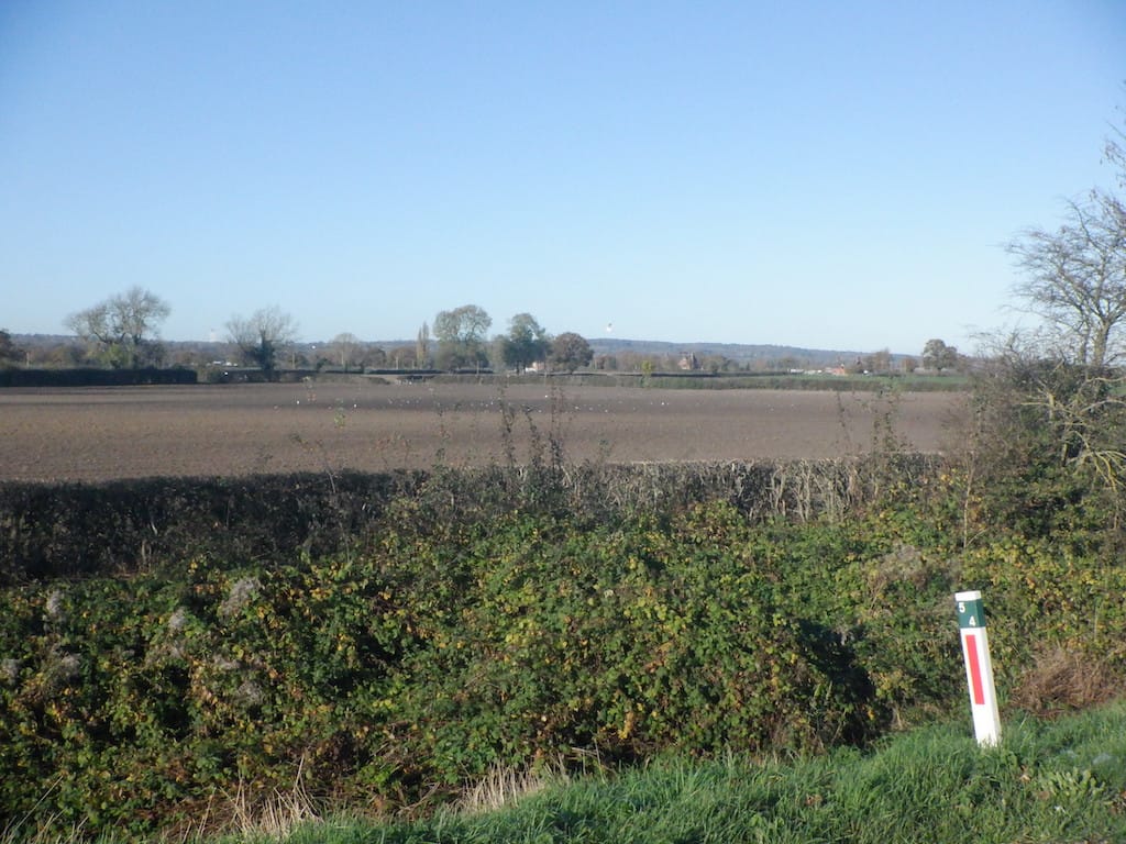 Arable field, Cam-yr-Alyn, near Rossett, in the Alyn valley