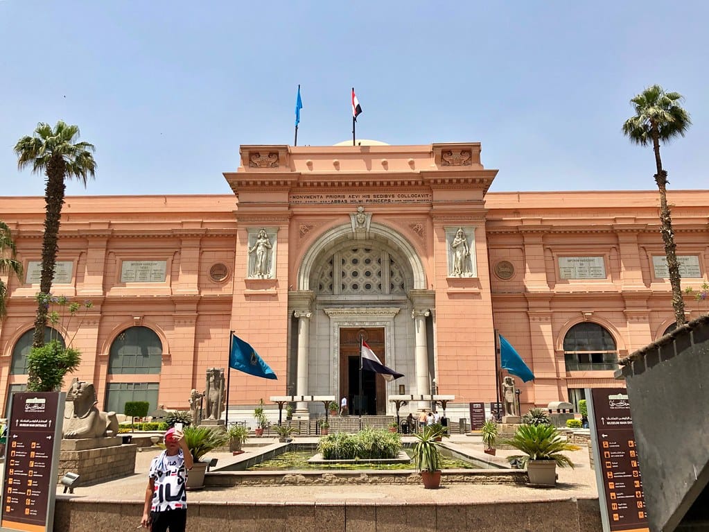 The exterior of the Egyptian Museum in Tahrir, Cairo