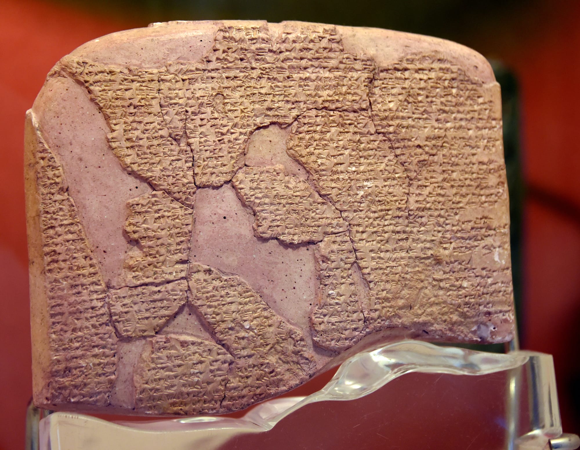 A file photo of an earlier-excavated fragment of the treaty, not of the new find.