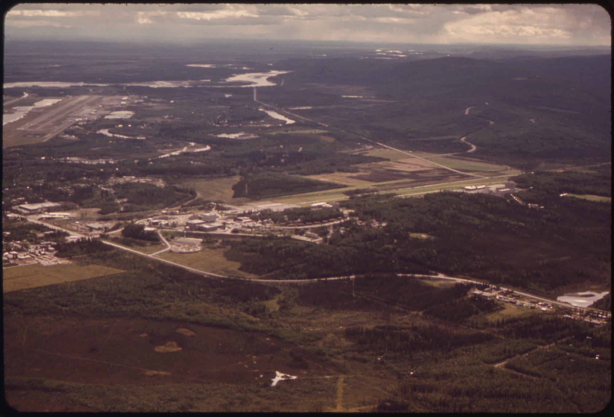 Fairbanks, Alaska, seen from the air or from the Tanana River