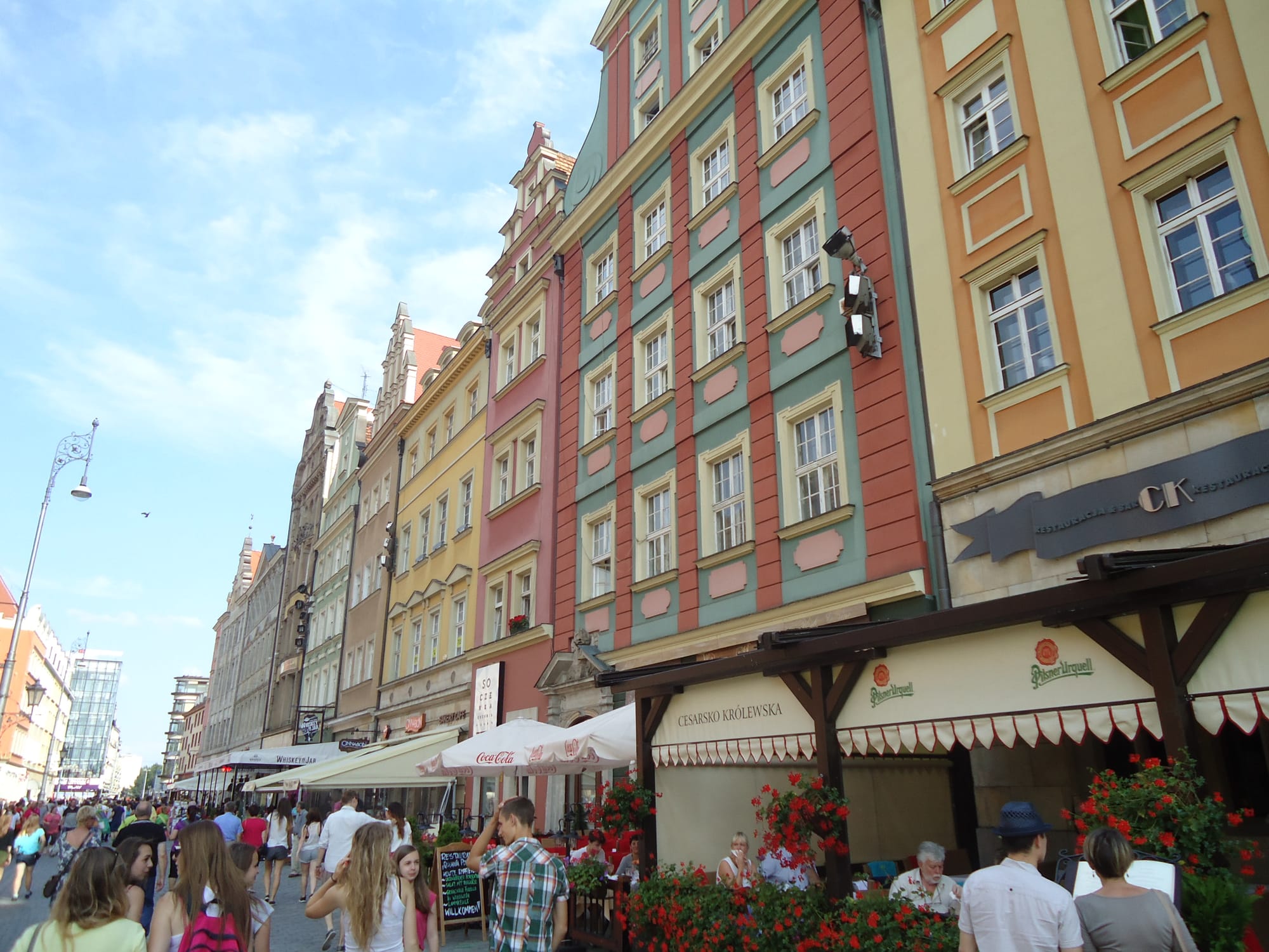 the old market square of Wrocław, Poland