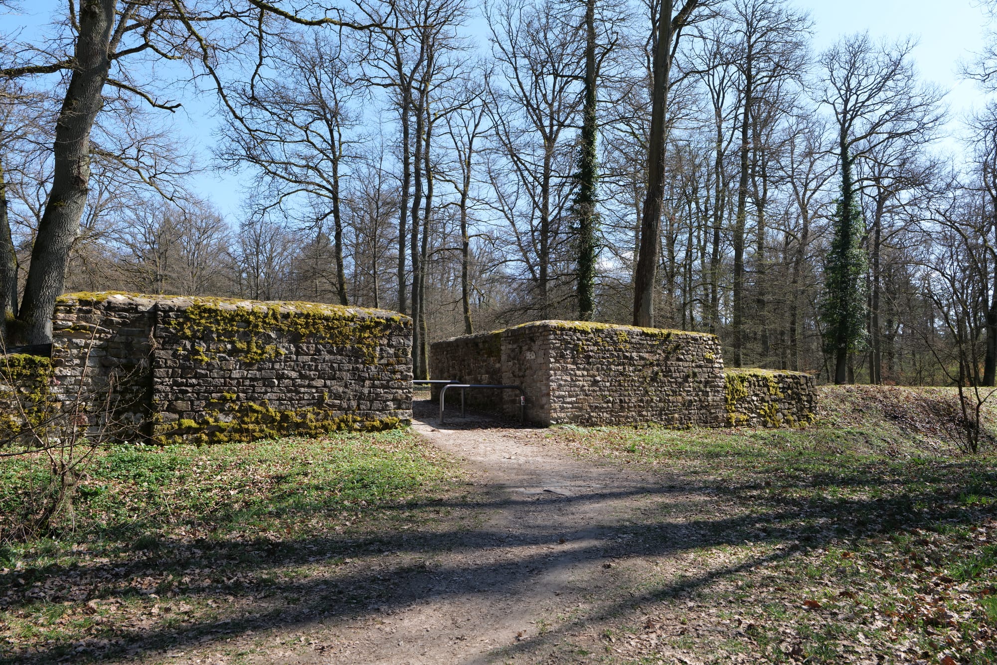 The ruins of Kapersburg Roman fort in the Taunus forest, Hesse, Germany