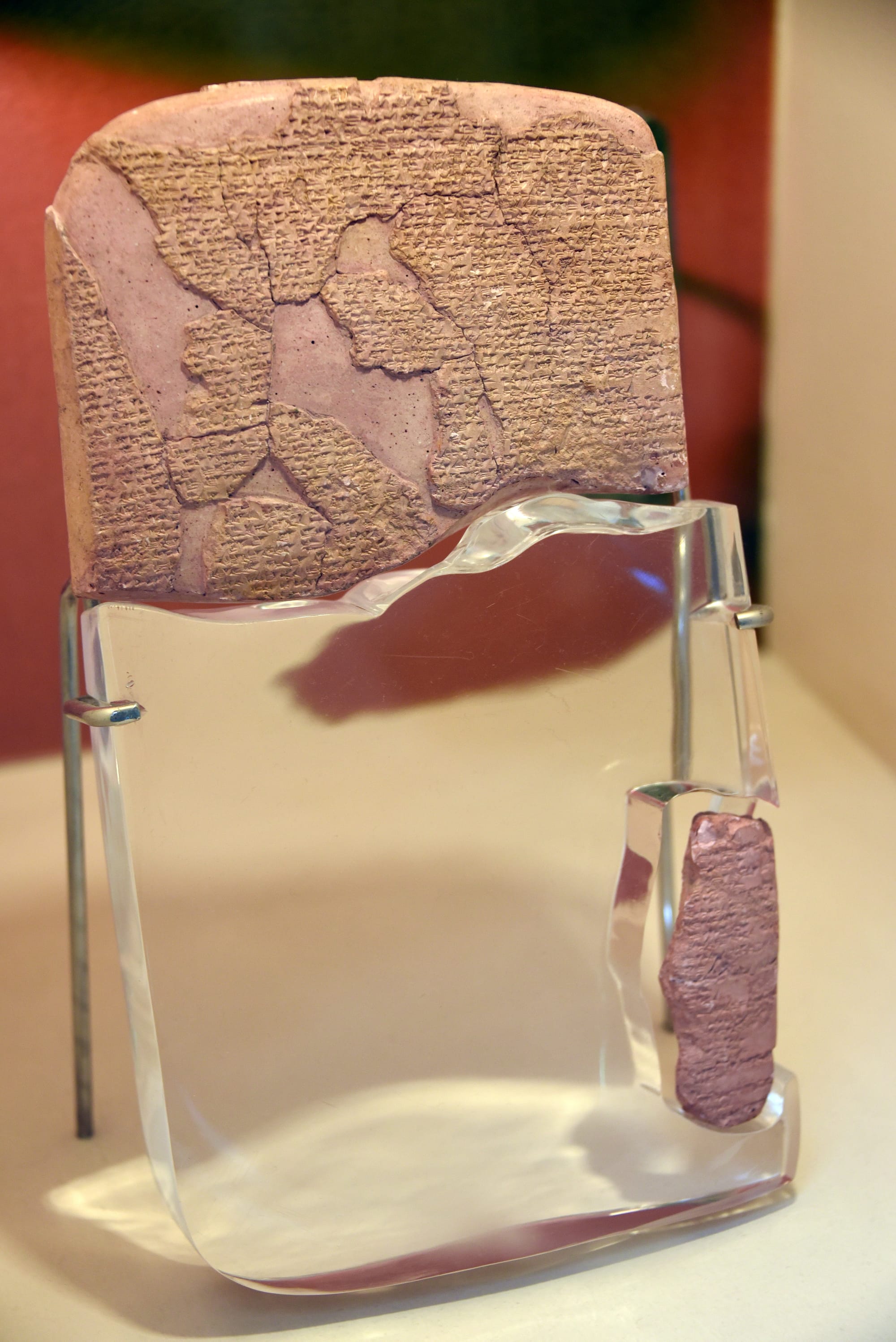 the Treaty of Kadesh tablet on display in the Istanbul Archaeology Museums